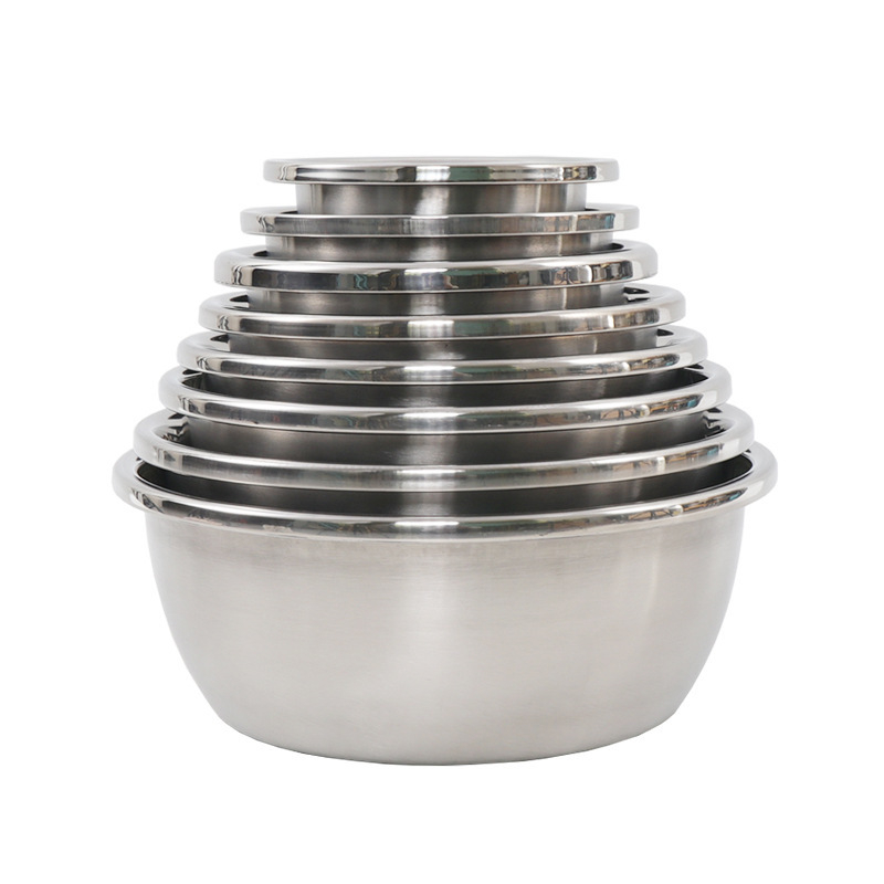 Xian shun μη μαγνητικό ατσάλινο μπασίνα κουζίνας ευρωπαϊκού στυλ, πολυλειτουργική λεκάνη για ζύμωμα, χτύπημα αυγών και στράγγισμα