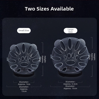 Katės kosminė skrybėlė su Elžbietos apykakle – prieš laižymą, monochrominis raštas, PET medžiaga, karikatūrinis stilius