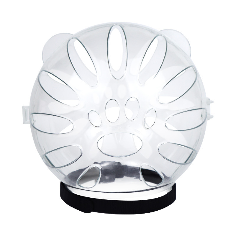 Katės kosminė skrybėlė su Elžbietos apykakle – prieš laižymą, monochrominis raštas, PET medžiaga, karikatūrinis stilius