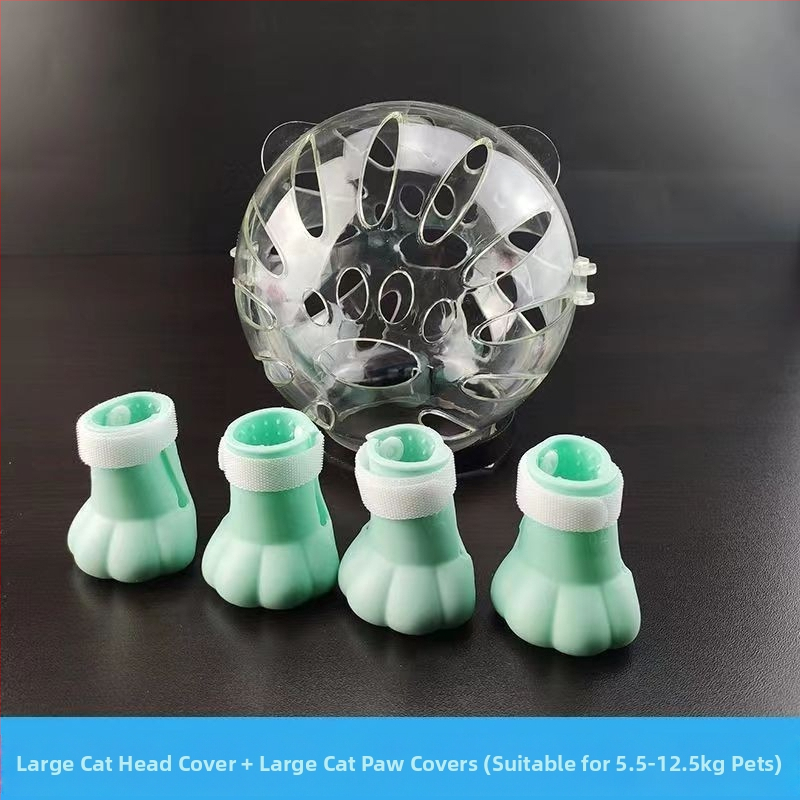 Katės kosminė skrybėlė su Elžbietos apykakle – prieš laižymą, monochrominis raštas, PET medžiaga, karikatūrinis stilius