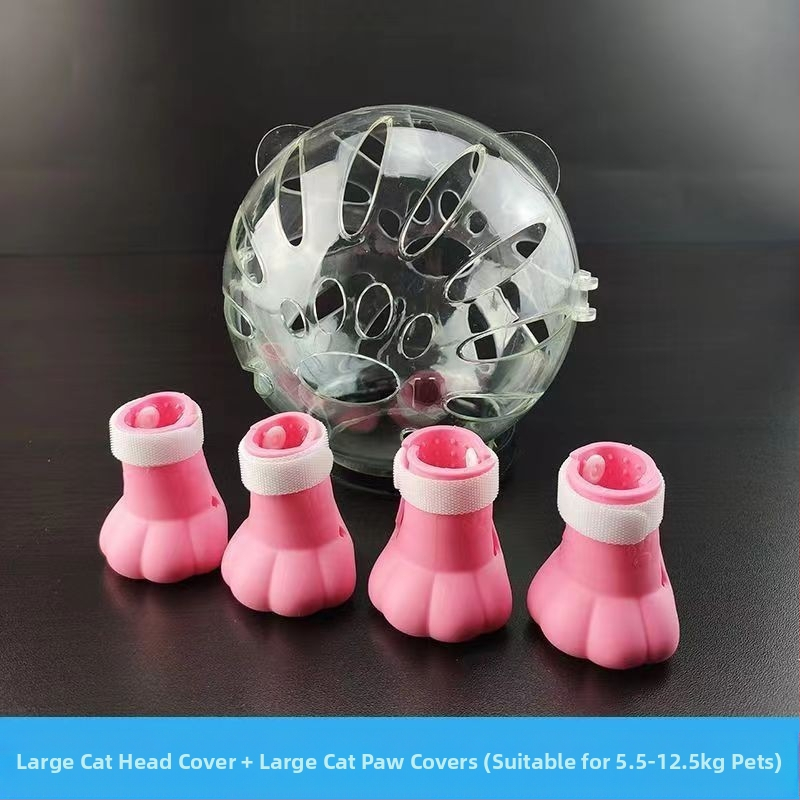 Katės kosminė skrybėlė su Elžbietos apykakle – prieš laižymą, monochrominis raštas, PET medžiaga, karikatūrinis stilius