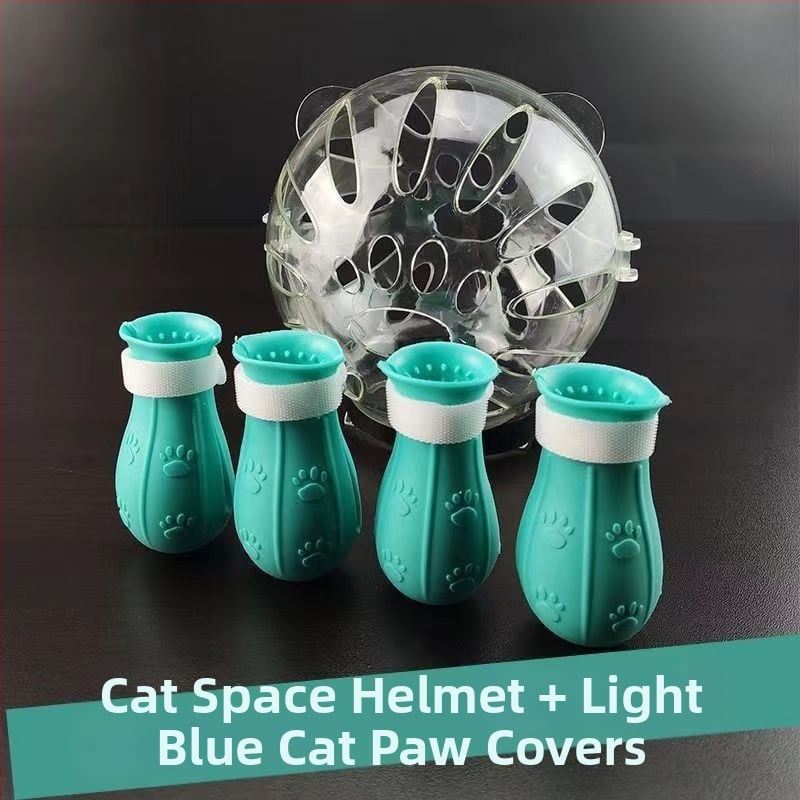 Katės kosminė skrybėlė su Elžbietos apykakle – prieš laižymą, monochrominis raštas, PET medžiaga, karikatūrinis stilius