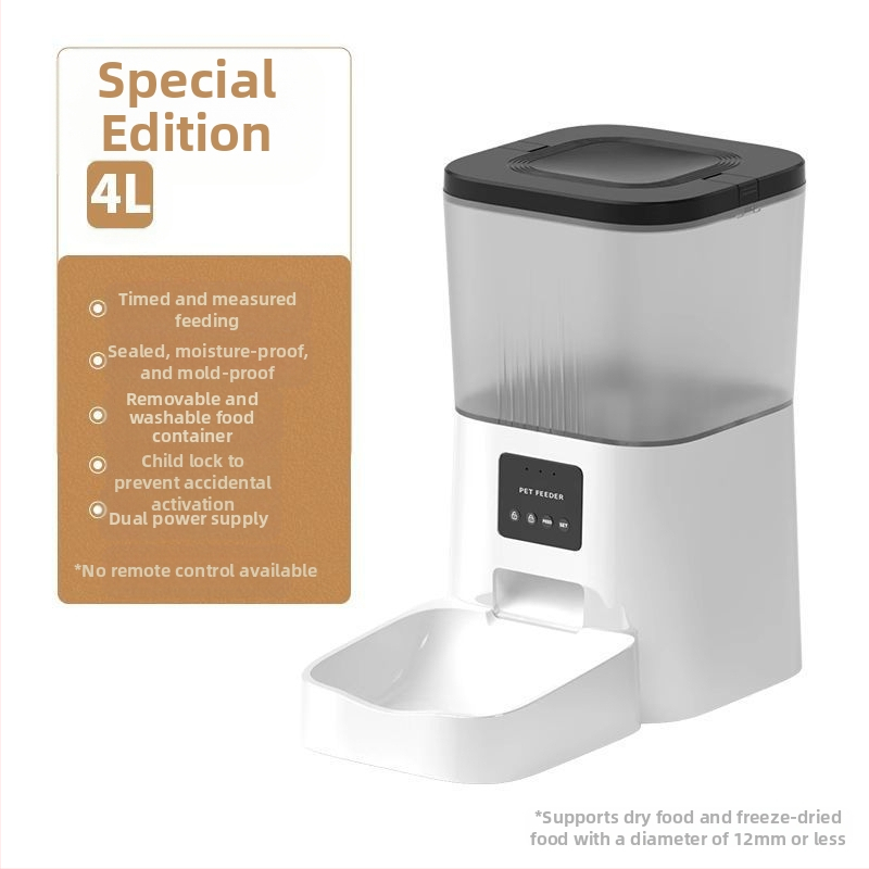 Automātisks kaķu un suņu barības dozētājs ar svaiguma saglabāšanu, gudru taimeri un attālinātu uzraudzību — Zīmols: The Geng of De; Iepakojums: 100 gab.; Izcelsme: Cits