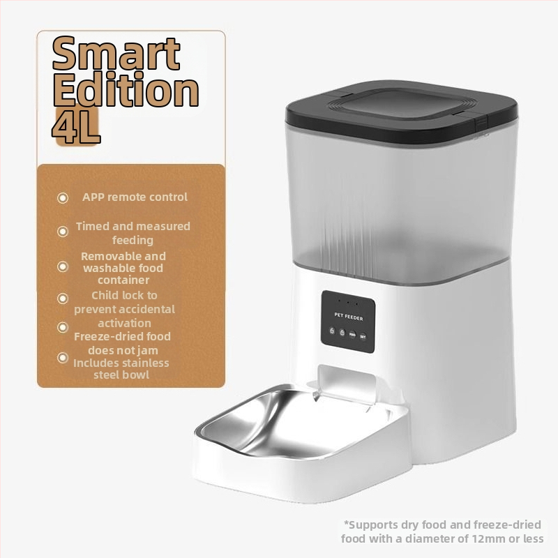Automātisks kaķu un suņu barības dozētājs ar svaiguma saglabāšanu, gudru taimeri un attālinātu uzraudzību — Zīmols: The Geng of De; Iepakojums: 100 gab.; Izcelsme: Cits