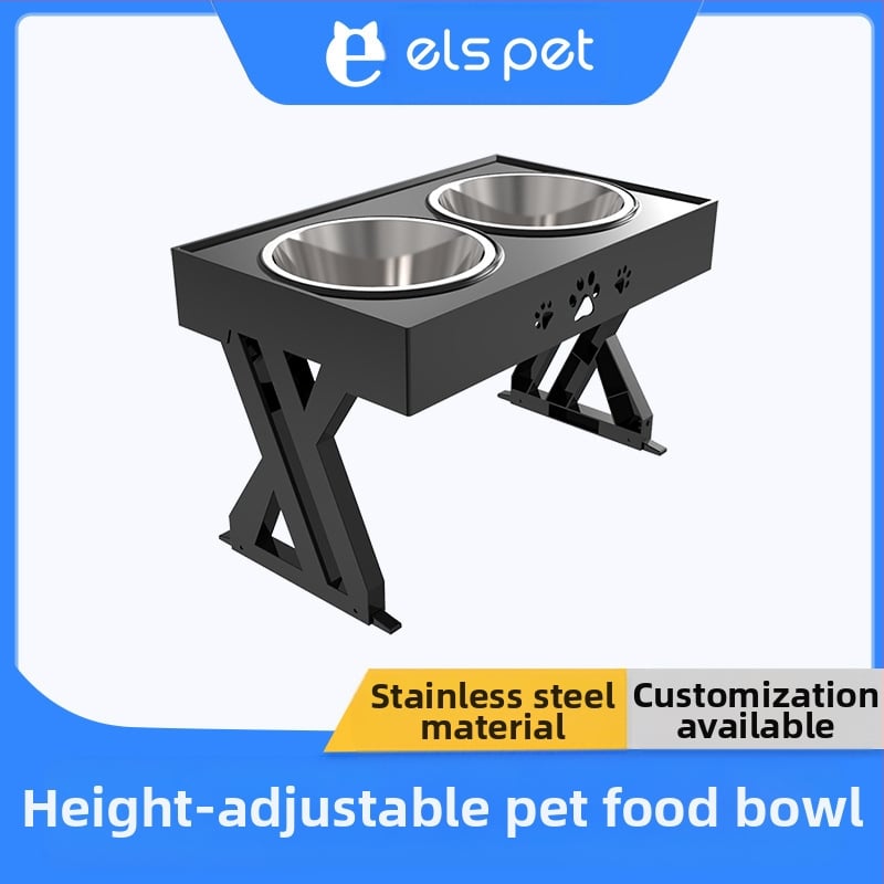 Suņu barošanas stacija ar nerūsējoša tērauda bļodu un plastmasas statīvu (Zīmols: Small One; Iepakojums: 10 vienības; Licencēta privātā zīmola: Jā; Kategorija: Suņu piederumi)