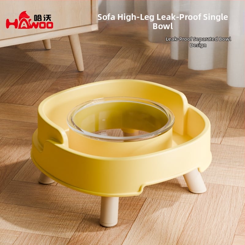 Atdalāma suņu un kaķu barošanas bļoda, noplūdei necaurlaidīga — Vienkāršs dizains, Materiāls PP+stikls, Hawoo Howo