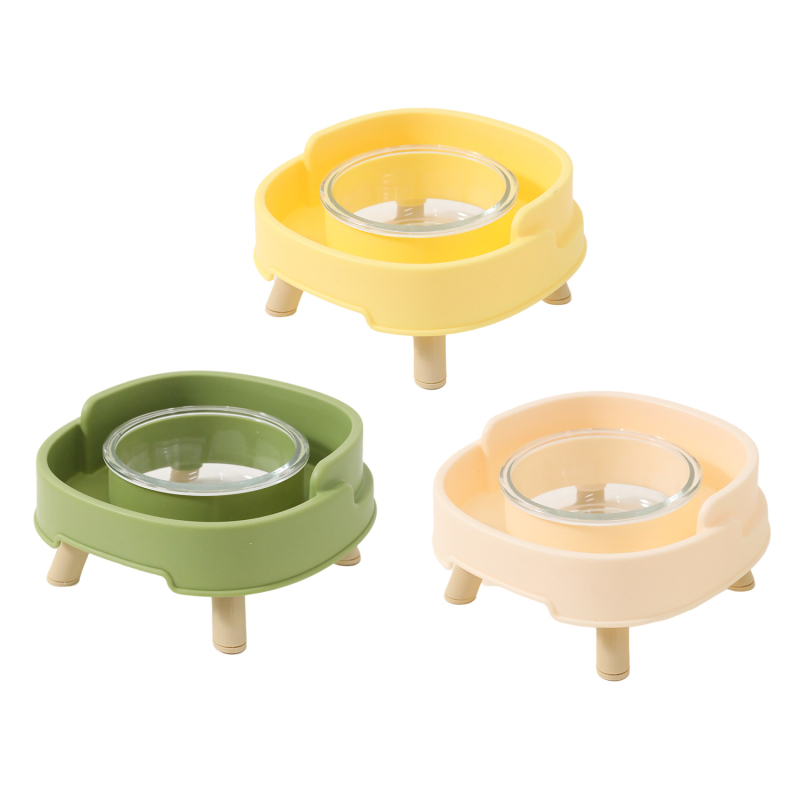 Atdalāma suņu un kaķu barošanas bļoda, noplūdei necaurlaidīga — Vienkāršs dizains, Materiāls PP+stikls, Hawoo Howo