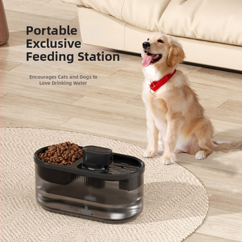 Устройство за пиене и хранене за домашни любимци – интелигентно всичко-в-едно за котки, автоматично хранене, ABS пластмаса