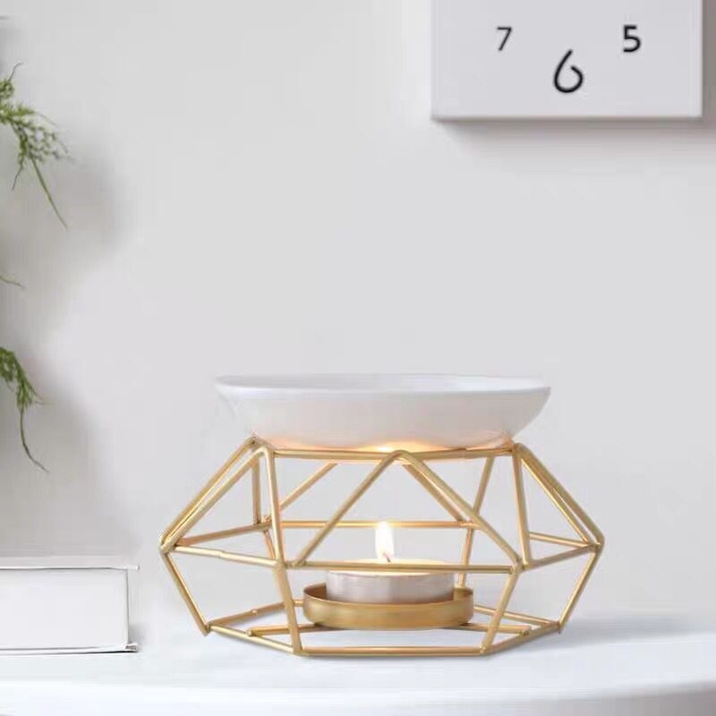 Jumping vas aromaterápiás gyertyatartó – geometriai forma, modern és minimalist stílus, otthonra, irodába, templomba vagy hotelbe