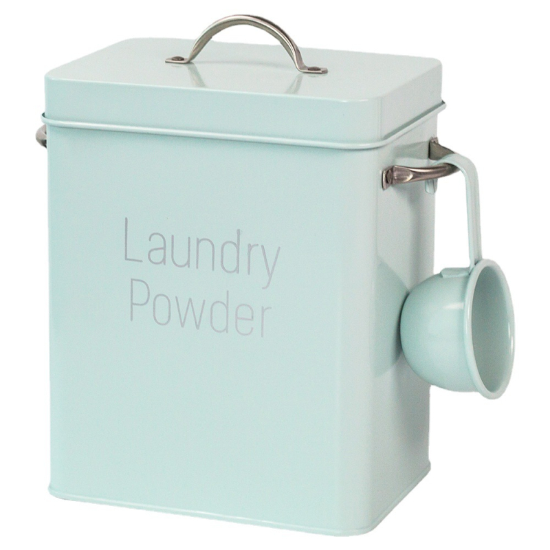 Metalo skalbimo priemonių konteineris su uždaru dangteliu, drėgmei atsparus, 6–7 L talpa