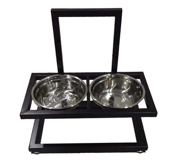 Σιδερένιος βάσης για μπολ σκύλου, αποσπώμενος, επίπεδο 1, μοντέρνο μινιμαλιστικό στυλ, πολυλειτουργικός, εγκατάσταση σε δάπεδο