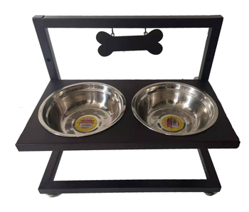 Σιδερένιο ράφι μπολ σκύλου, αποσπώμενο, ένα επίπεδο, βάση δαπέδου, μοντέρνο μινιμαλιστικό σχέδιο, εύκολη συναρμολόγηση