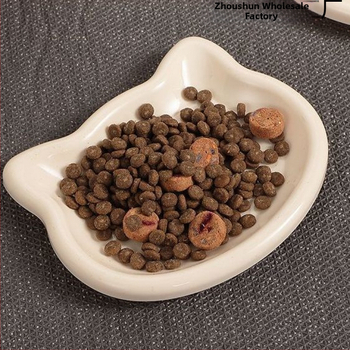 Japonijos stiliaus miela meškiukų lėkštė naminiams gyvūnėliams – plastikinė lėkštė kačiukams ir šunims, vieno gabalo liejimas, paprastas dizainas