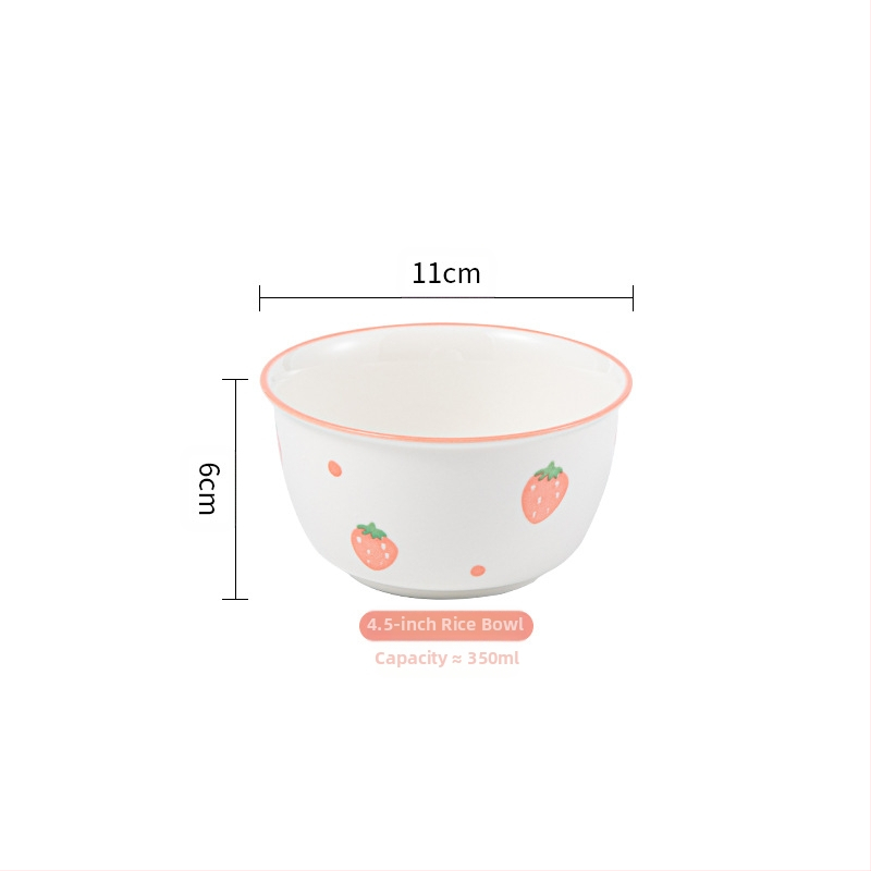 Keraminė vienam žmogui skirta lauanų komplektas — apvalus dubenėlis, lėkštė, lazdelės ir šaukštas, bangų taškų raštas, gaivus stilius, mikrobangų saugu