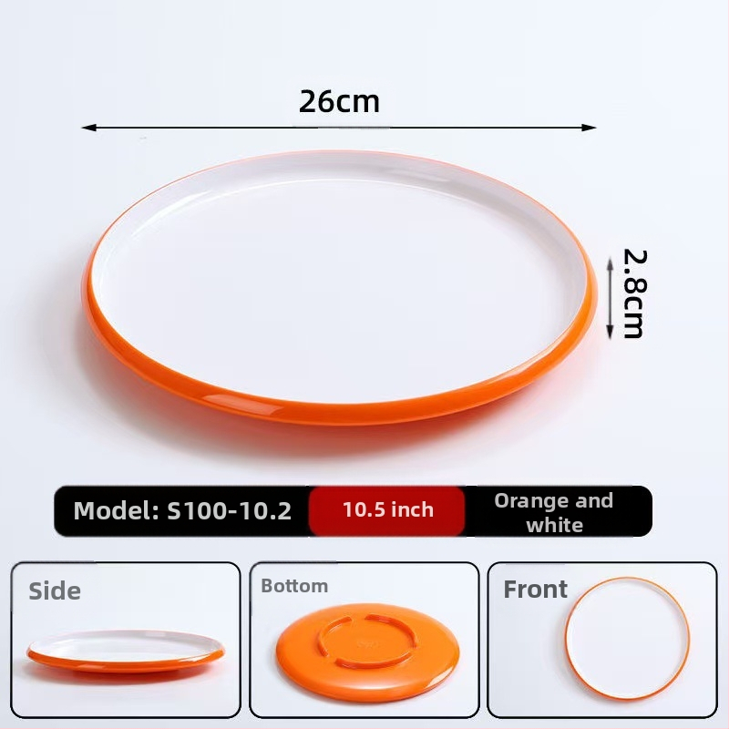 Меламинова кръгла чиния за търговска употреба, за хотели и ресторанти, в стил Нов китайски, ръчно изработена, персонализируема