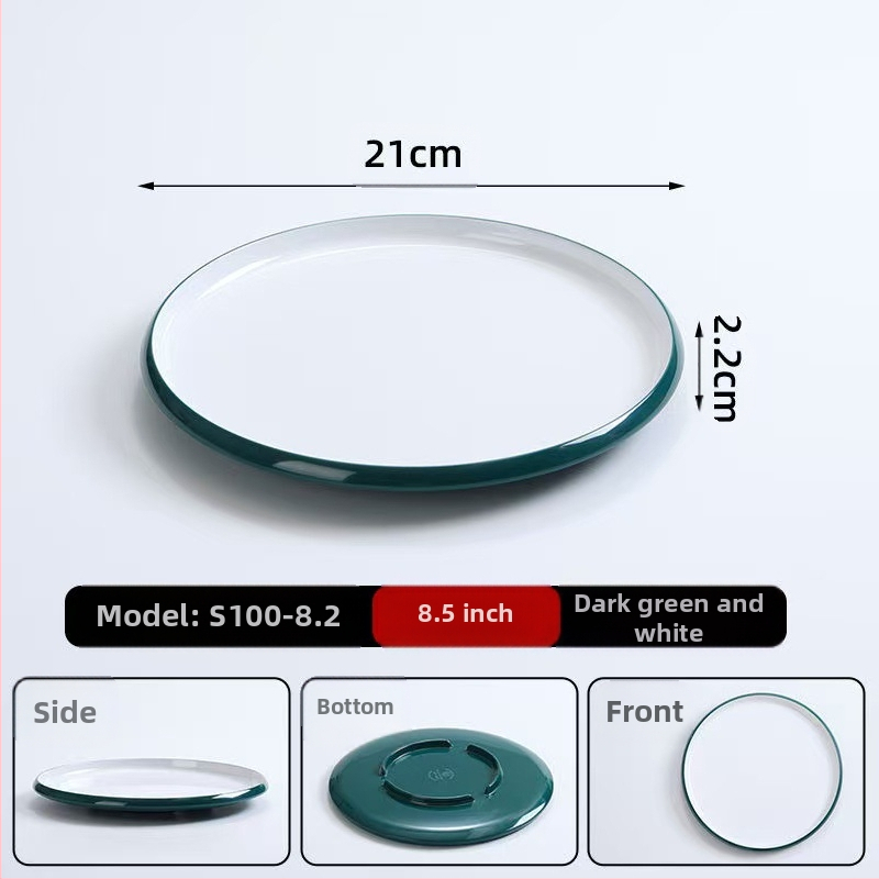 Меламинова кръгла чиния за търговска употреба, за хотели и ресторанти, в стил Нов китайски, ръчно изработена, персонализируема