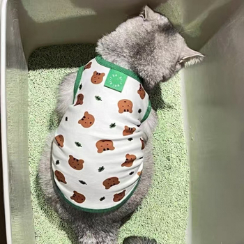 Γιλέκο καλοκαιρινό για γάτες και μικρά σκυλάκια – κατά της αποβολής τριχώματος, ελαφρύ κοραλλ φλίς ύφασμα