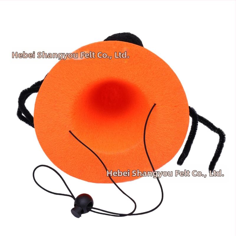 Шапка за кучета за Хелоуин с модел паяк — фетр, лазерно тъкане, карикатурен стил (Патерн: паяк; Материал: фетр; Тъкане: лазерно; Стил: карикатурен; Празник: Хелоуин)