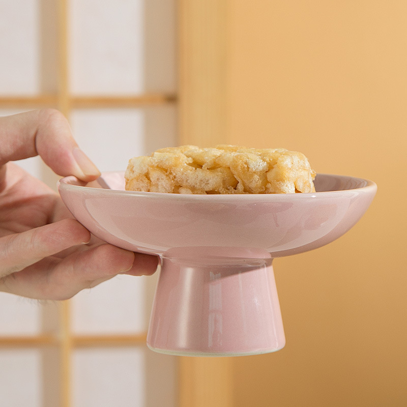 Keraminis kalno formos lazdelė- ir šepetėlių laikiklis, komplektu su desertine lėkšte