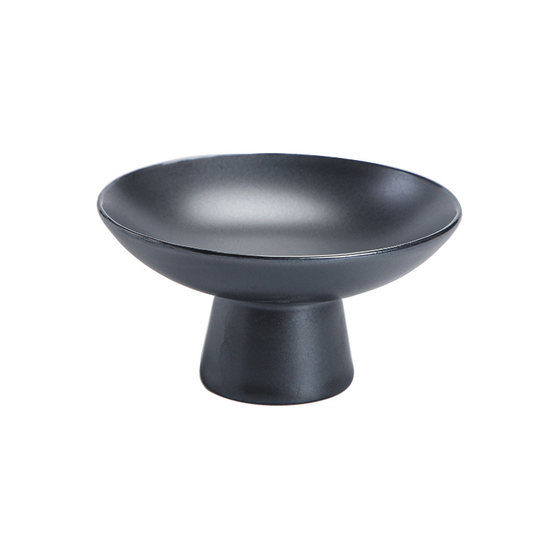 Keraminis kalno formos lazdelė- ir šepetėlių laikiklis, komplektu su desertine lėkšte