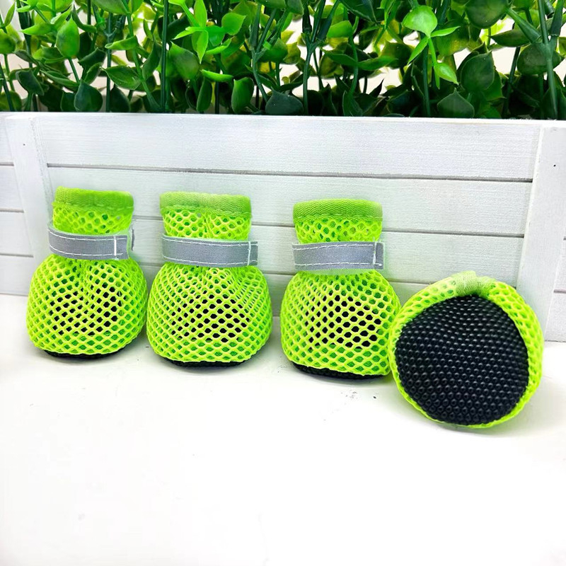 Обувки за кучета от полиестер, дишаща мрежеста конструкция, против подхлъзване и износоустойчива подметка, за малки и средни кучета