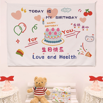 Гоблен за стена, скандинавски стил, карикатурен мотив, правоъгълен, дигитален термичен трансфер