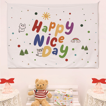 Гоблен за стена, скандинавски стил, карикатурен мотив, правоъгълен, дигитален термичен трансфер