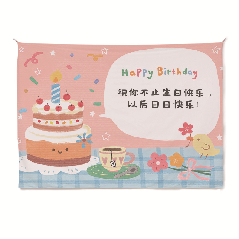 Гоблен за стена, скандинавски стил, карикатурен мотив, правоъгълен, дигитален термичен трансфер