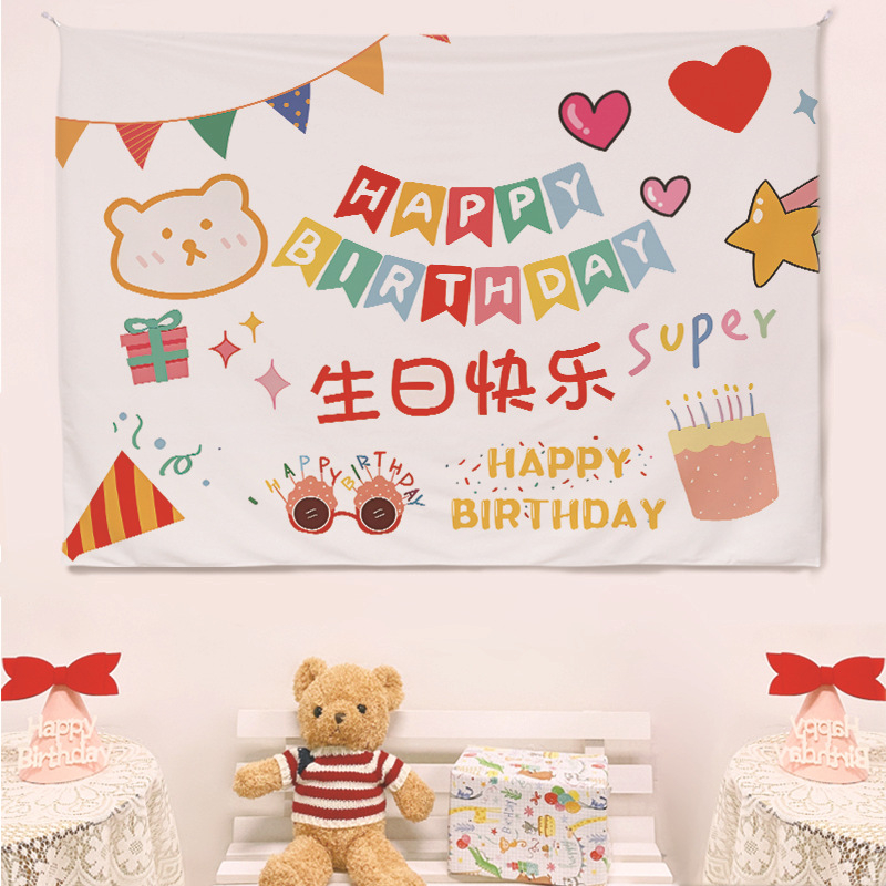 Гоблен за стена, скандинавски стил, карикатурен мотив, правоъгълен, дигитален термичен трансфер