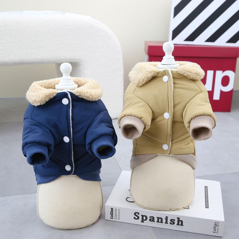 DADAGOU Памучно палто за домашни любимци – Лесен стил, дебело зимно облекло, универсална кройка