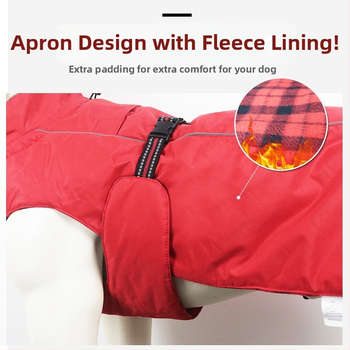 Asmpet βαμβακερό παλτό σκύλου με ενσωματωμένο ιμάντα — ενδύματα κατοικίδιων, θέρμανση για τον χειμώνα