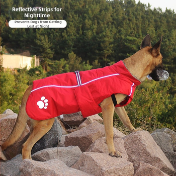 Asmpet βαμβακερό παλτό σκύλου με ενσωματωμένο ιμάντα — ενδύματα κατοικίδιων, θέρμανση για τον χειμώνα