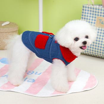 Naminių gyvūnėlių paltas rudens-ziemai, poliesteris, kaubojaus stilius, unisex