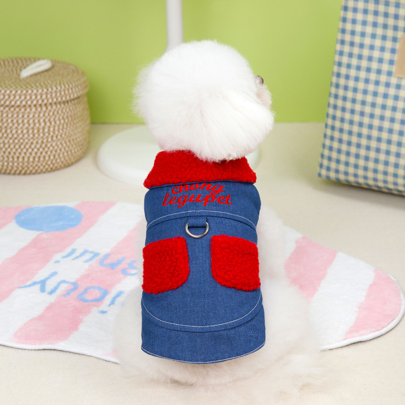 Naminių gyvūnėlių paltas rudens-ziemai, poliesteris, kaubojaus stilius, unisex