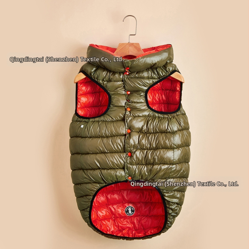 Dviviečio šuns liemenė žiemai – medžiagos: nailonas, down cotton; stilius: laisvas