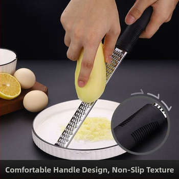 Nerūdijančio plieno daugiafunkcinis tarkavimo įrankis vaisiams ir sūriui su citrinų žievelės skrapikliu