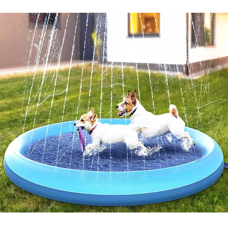 Подложка за игра с вода за домашни любимци - външна PVC, сгъваема, универсална съвместимост