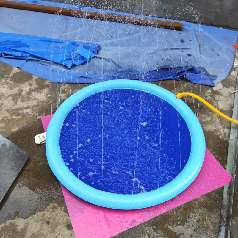 Подложка за игра с вода за домашни любимци - външна PVC, сгъваема, универсална съвместимост