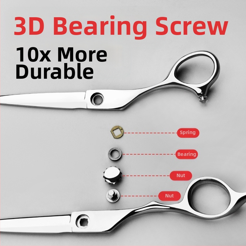 Kirpimo žirklės iš VG10 plieno, plokščias pjūvis, bendras ilgis 19,5 cm, svoris 60 g