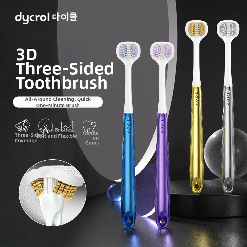 Trijų šonų dantų šepetėlis su dantenų apsauga ir minkštais šereliais | Banner/Benoy prekės ženklas | Rankinė dantų šepetėlis