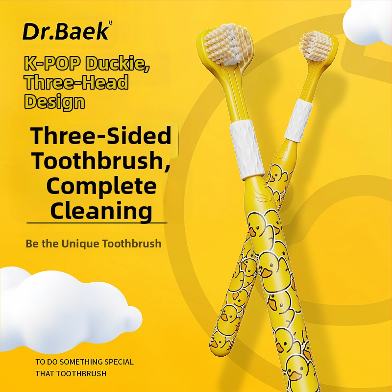 Trijų šonų dantų šepetėlis su dantenų apsauga ir minkštais šereliais | Banner/Benoy prekės ženklas | Rankinė dantų šepetėlis