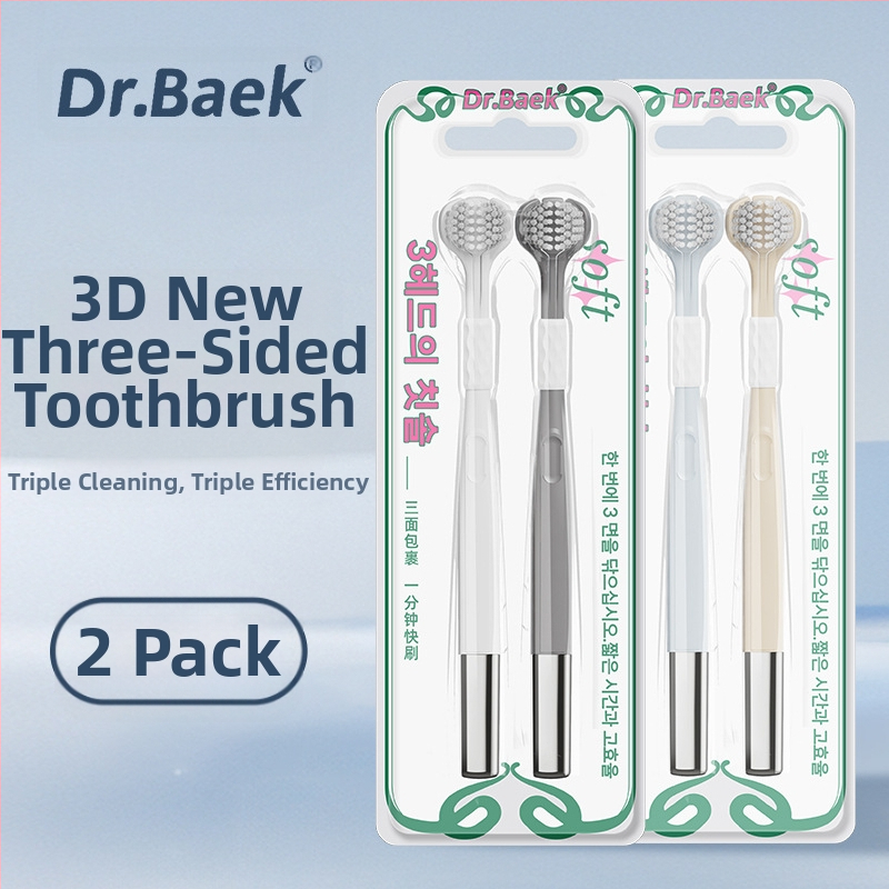 Trijų šonų dantų šepetėlis su dantenų apsauga ir minkštais šereliais | Banner/Benoy prekės ženklas | Rankinė dantų šepetėlis