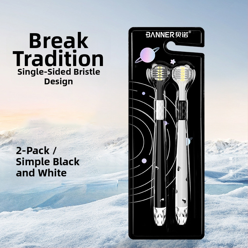 Trijų šonų dantų šepetėlis su dantenų apsauga ir minkštais šereliais | Banner/Benoy prekės ženklas | Rankinė dantų šepetėlis