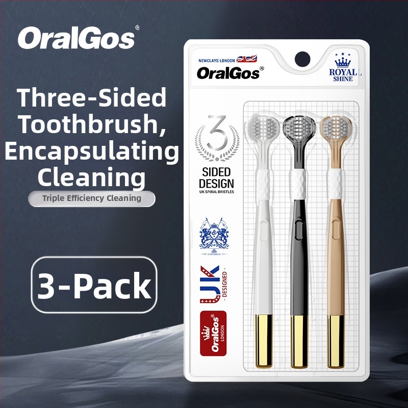 Trijų šonų dantų šepetėlis su dantenų apsauga ir minkštais šereliais | Banner/Benoy prekės ženklas | Rankinė dantų šepetėlis