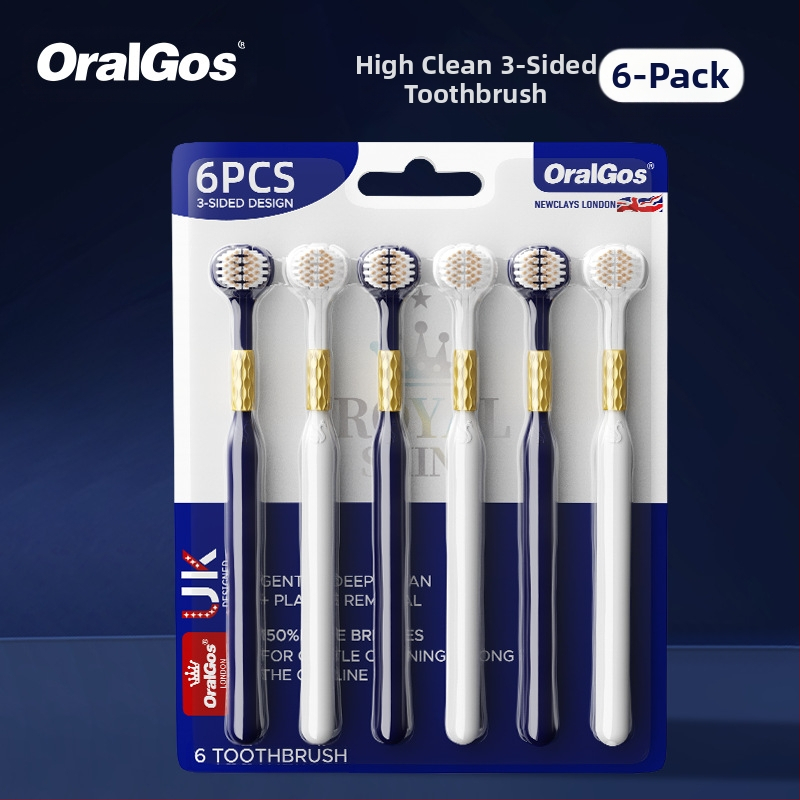 Trijų šonų dantų šepetėlis su dantenų apsauga ir minkštais šereliais | Banner/Benoy prekės ženklas | Rankinė dantų šepetėlis