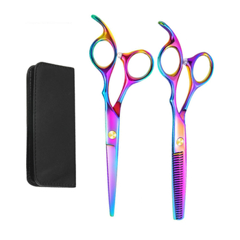 Фризьорски ножици от неръждаема стомана • Фино полирана повърхност • Глава с права форма • Ръкохватка от неръждаема стомана • Стандартно острие