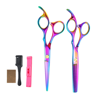 Фризьорски ножици от неръждаема стомана • Фино полирана повърхност • Глава с права форма • Ръкохватка от неръждаема стомана • Стандартно острие