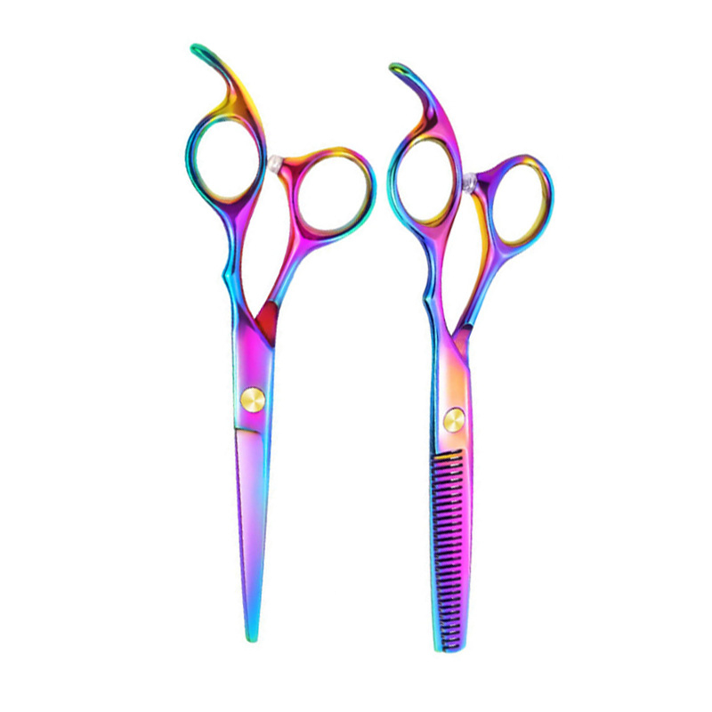 Фризьорски ножици от неръждаема стомана • Фино полирана повърхност • Глава с права форма • Ръкохватка от неръждаема стомана • Стандартно острие