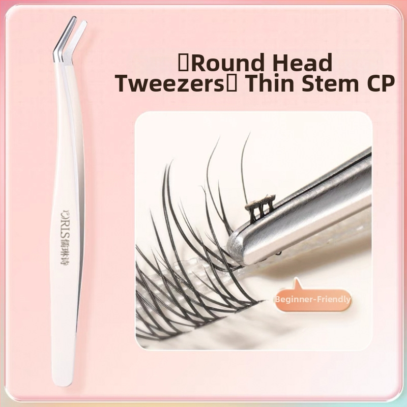Mesterséges szempillák csipesze, nagy pontosságú, márka Ru Lin Poetry; osztályozás: szegmentált; stílus: Golden Feather Clip, 7 alakú klip; csomagolás: 1000 db