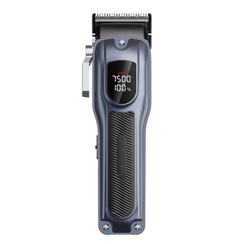 Profesionalus elektrinis plaukų kirpimo prietaisas su nuimamais ir plaunamais ašmenimis, universalus naudojimas, nerūdijančio plieno ašmenys, išmanus skaitmeninis ekranas